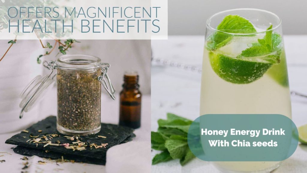 Honey energy drink with chia seeds