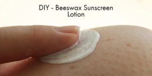DIY Beeswax Sunscreen Lotion