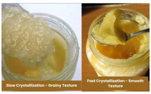 grainy and smooth crystallization 